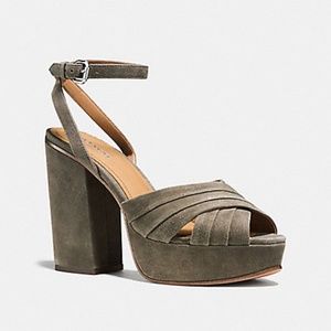 Coach Nikeeta Suede Chunky Pumps • 8